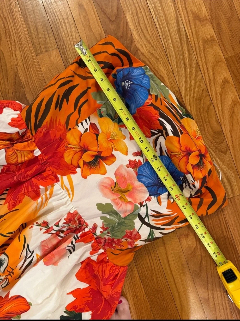 Anthropologie Maeve Strapless Tiger Printed Midi Dress Size XL - Picture 6 of 9